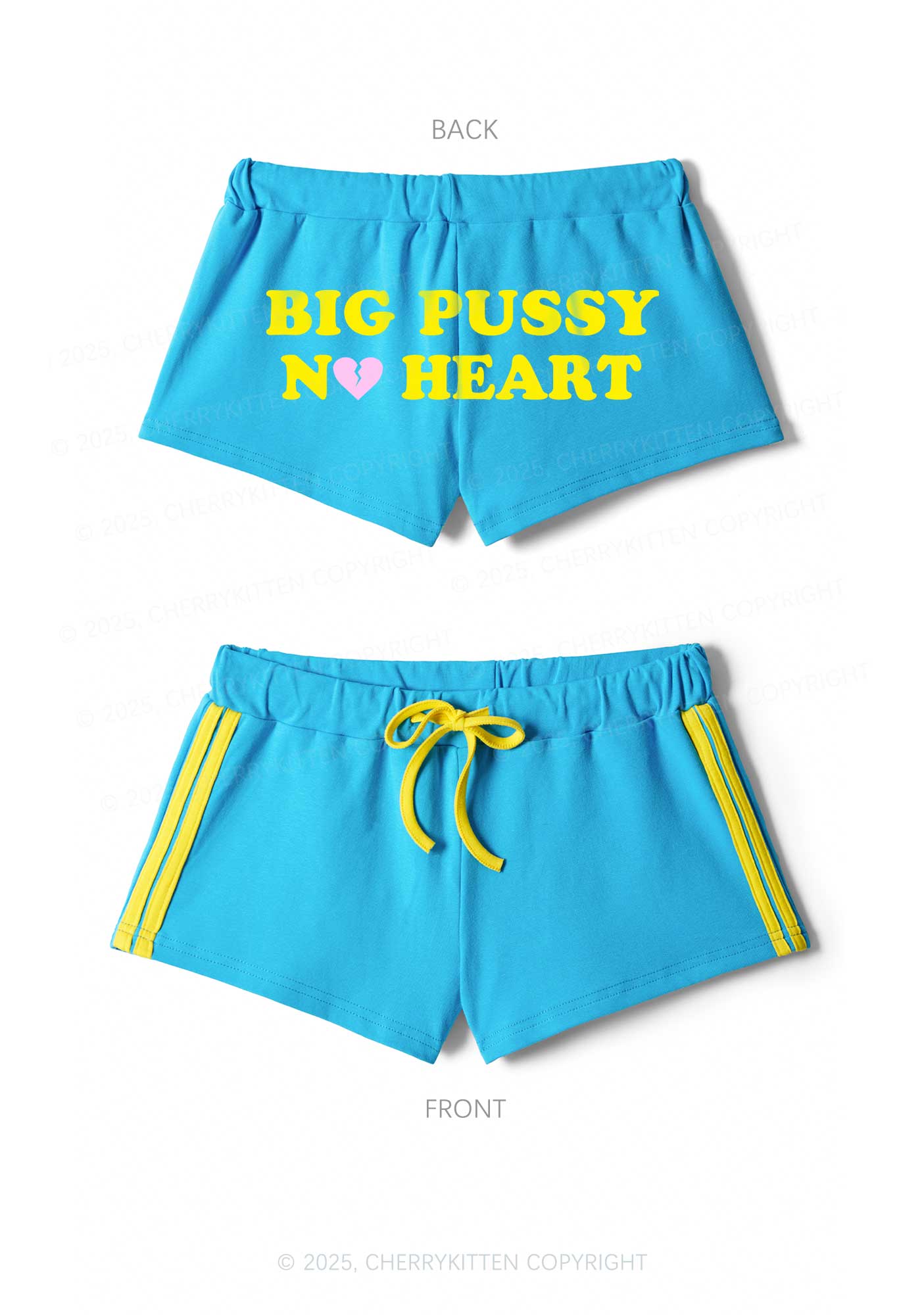 Big Puxxy No Heart Y2K Drawstring Mini Shorts Cherrykitten