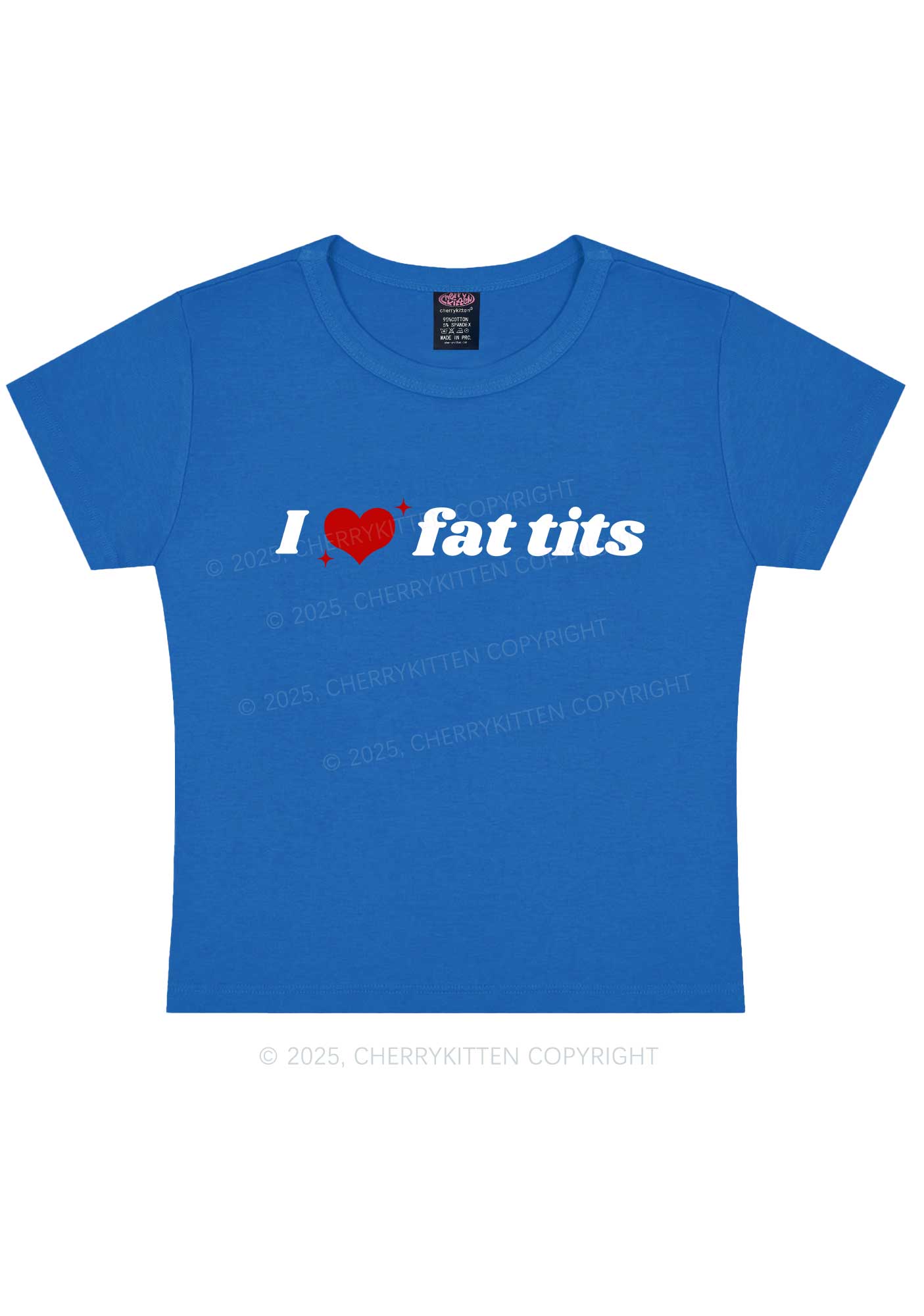 I Love Fat Txts Y2K Baby Tee Cherrykitten
