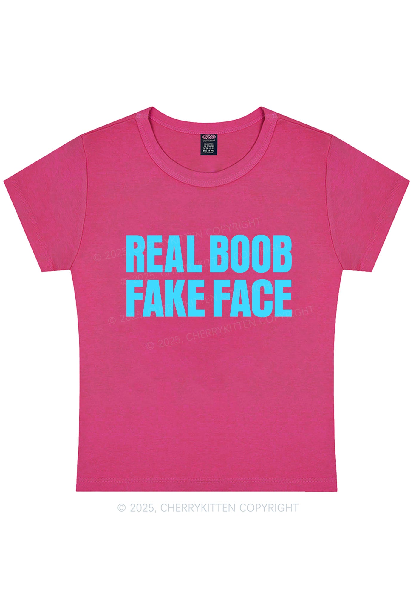 Fake Face Real Bxxb Y2K Baby Tee Cherrykitten