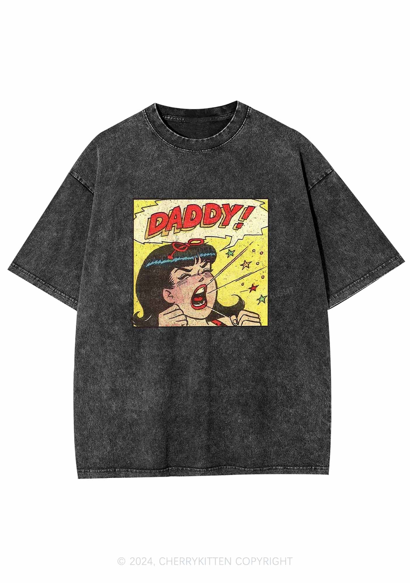 Call For Daddy Y2K Washed Tee Cherrykitten
