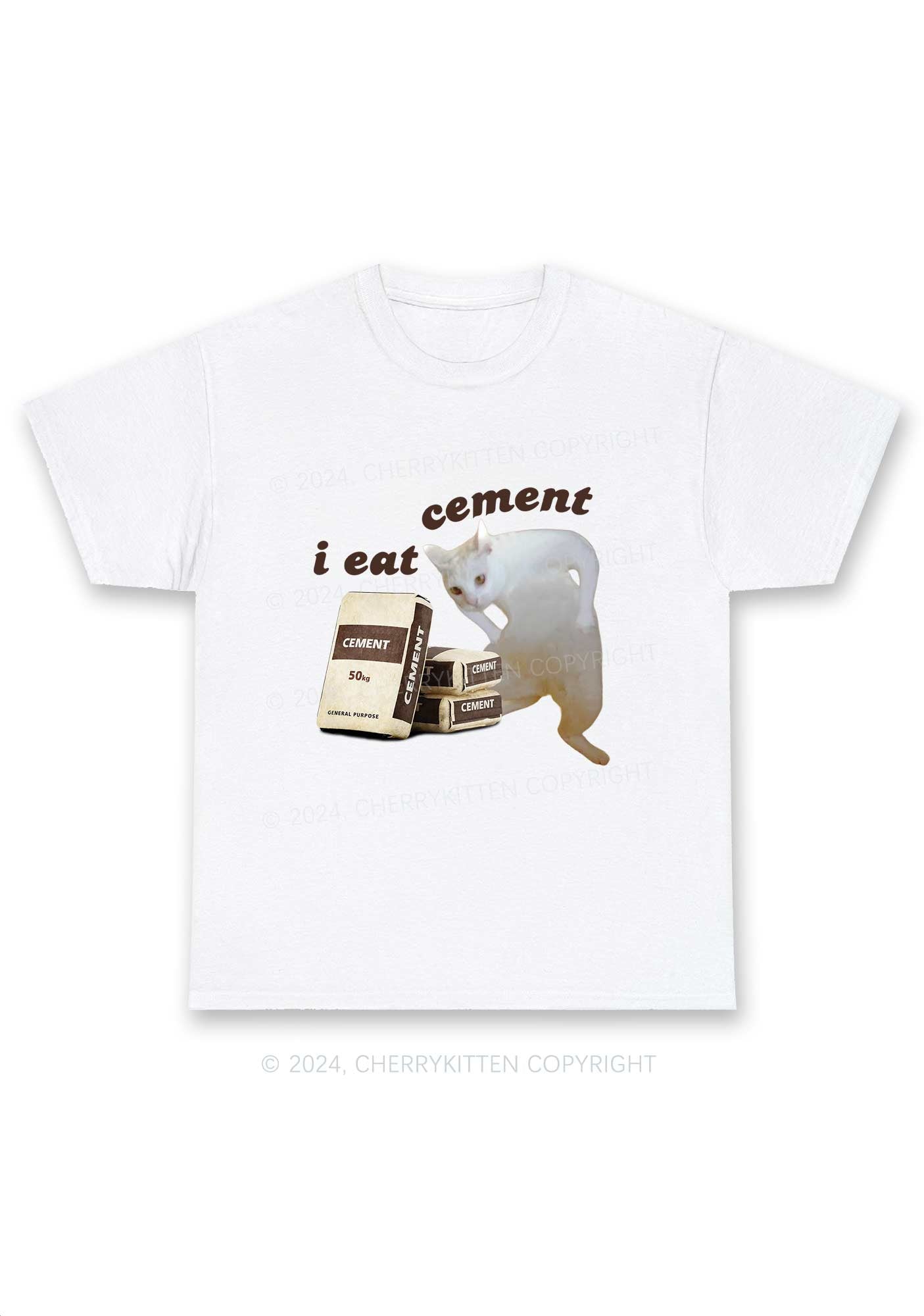 I Eat Cement Y2K Chunky Shirt Cherrykitten