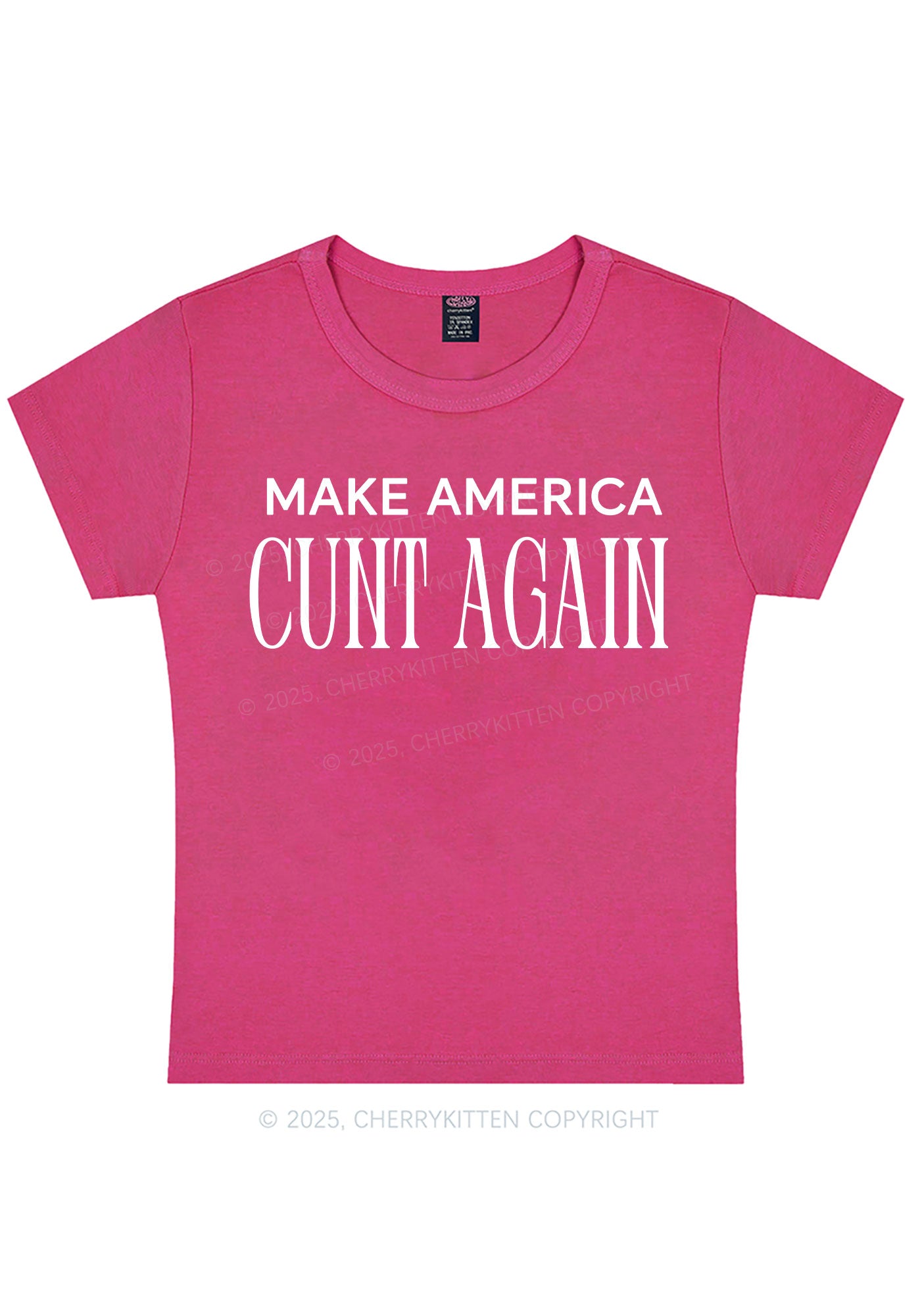 Make America Cxxt Again Y2K Baby Tee Cherrykitten
