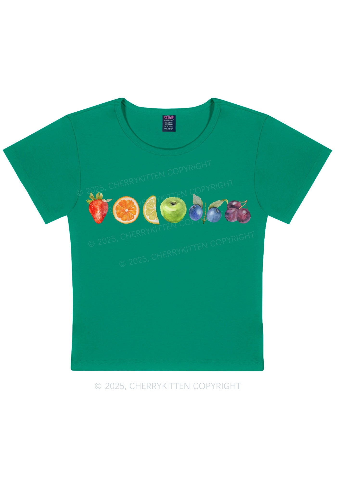 Six Fruity Y2K Baby Tee Cherrykitten