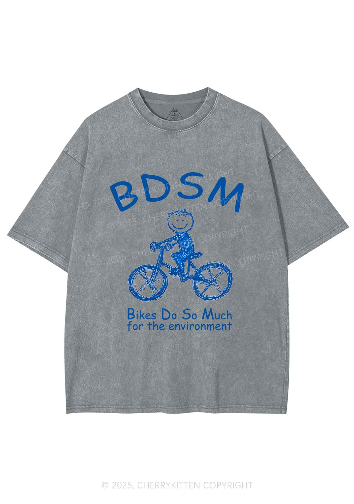 Bikes Do Much Environment Y2K Shirts Washed Tee Cherrykitten