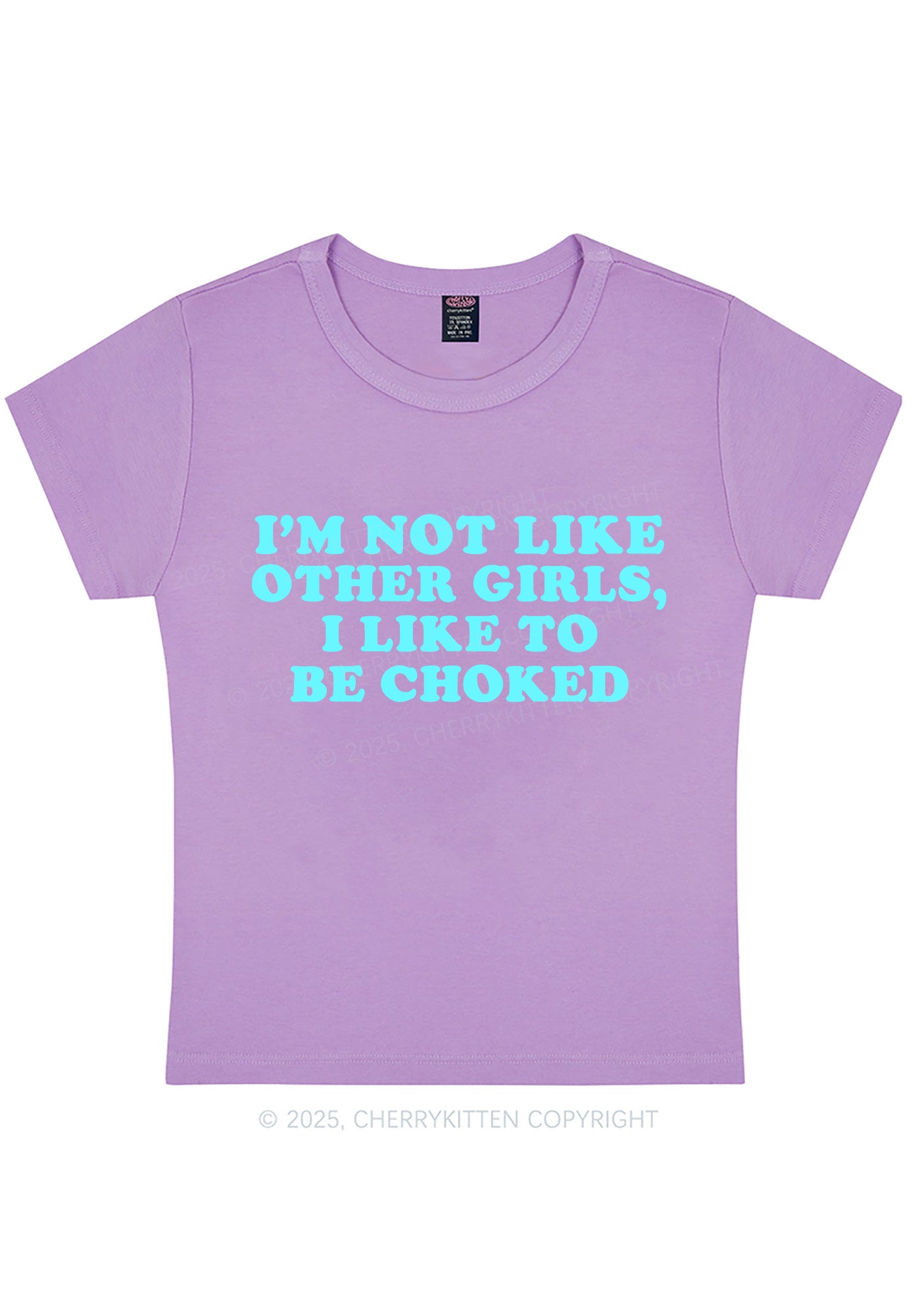 I Like To Be Choked Y2K Baby Tee Cherrykitten