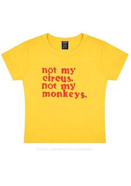 Not My Monkeys Y2K Baby Tee Cherrykitten