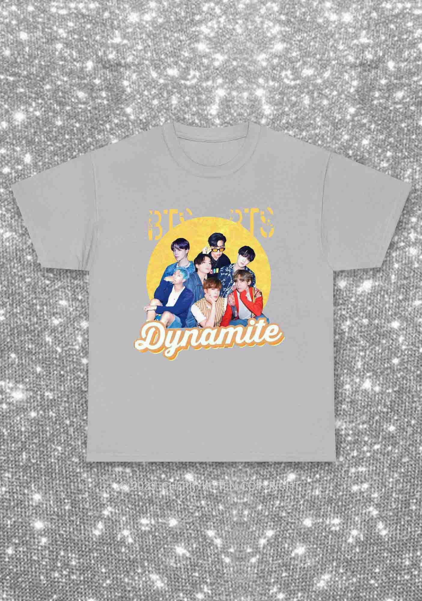 Bangtan Dynamite Kpop Y2K Chunky Shirt Cherrykitten