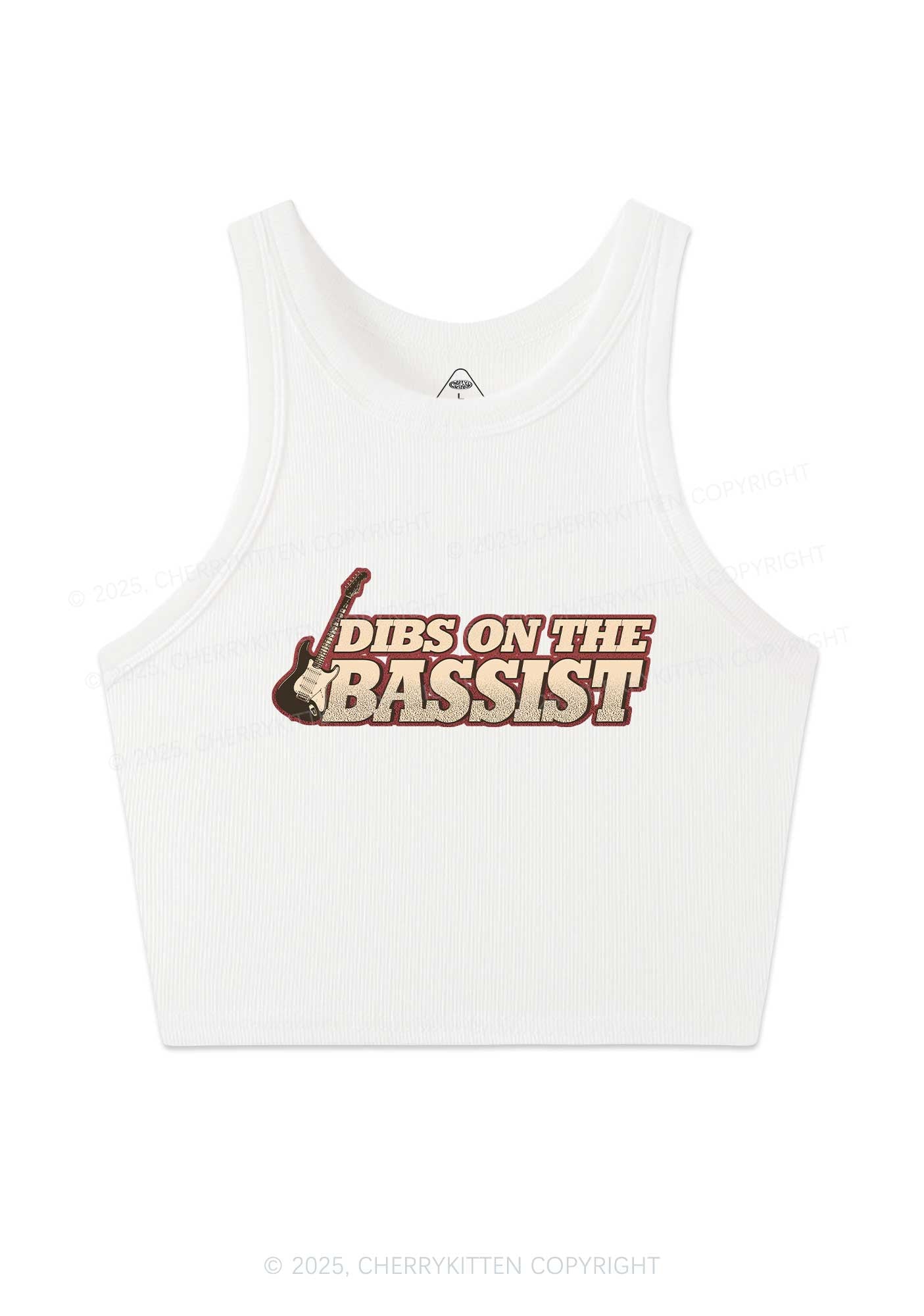 Dibs On The Bassist Y2K Crop Tank Top Cherrykitten