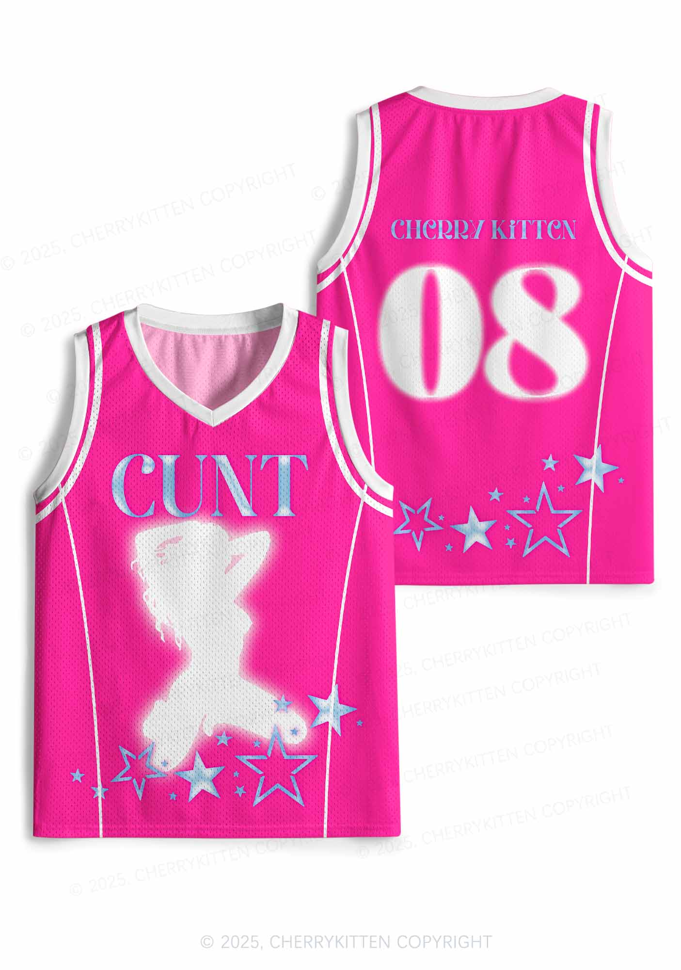 Custom Blue Cxxt Y2K Sport Jersey Tank Cherrykitten
