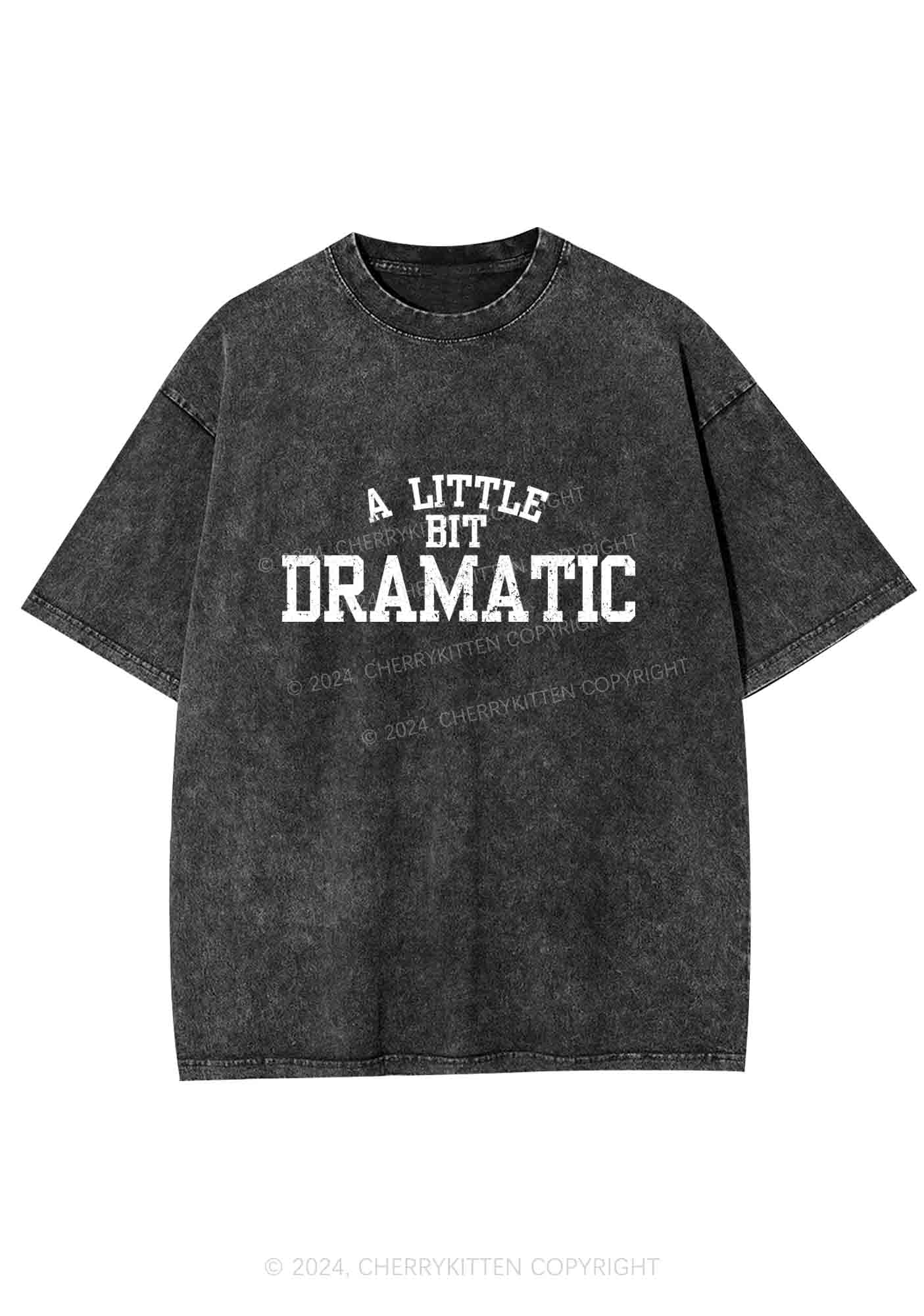 A Little Bit Dramatic Y2K Washed Tee Cherrykitten