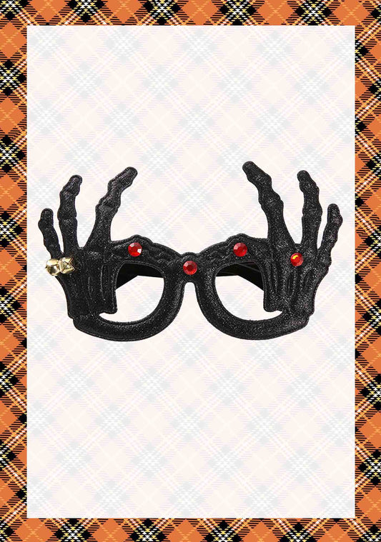 Halloween Skeleton Hand Y2K Party Glasses