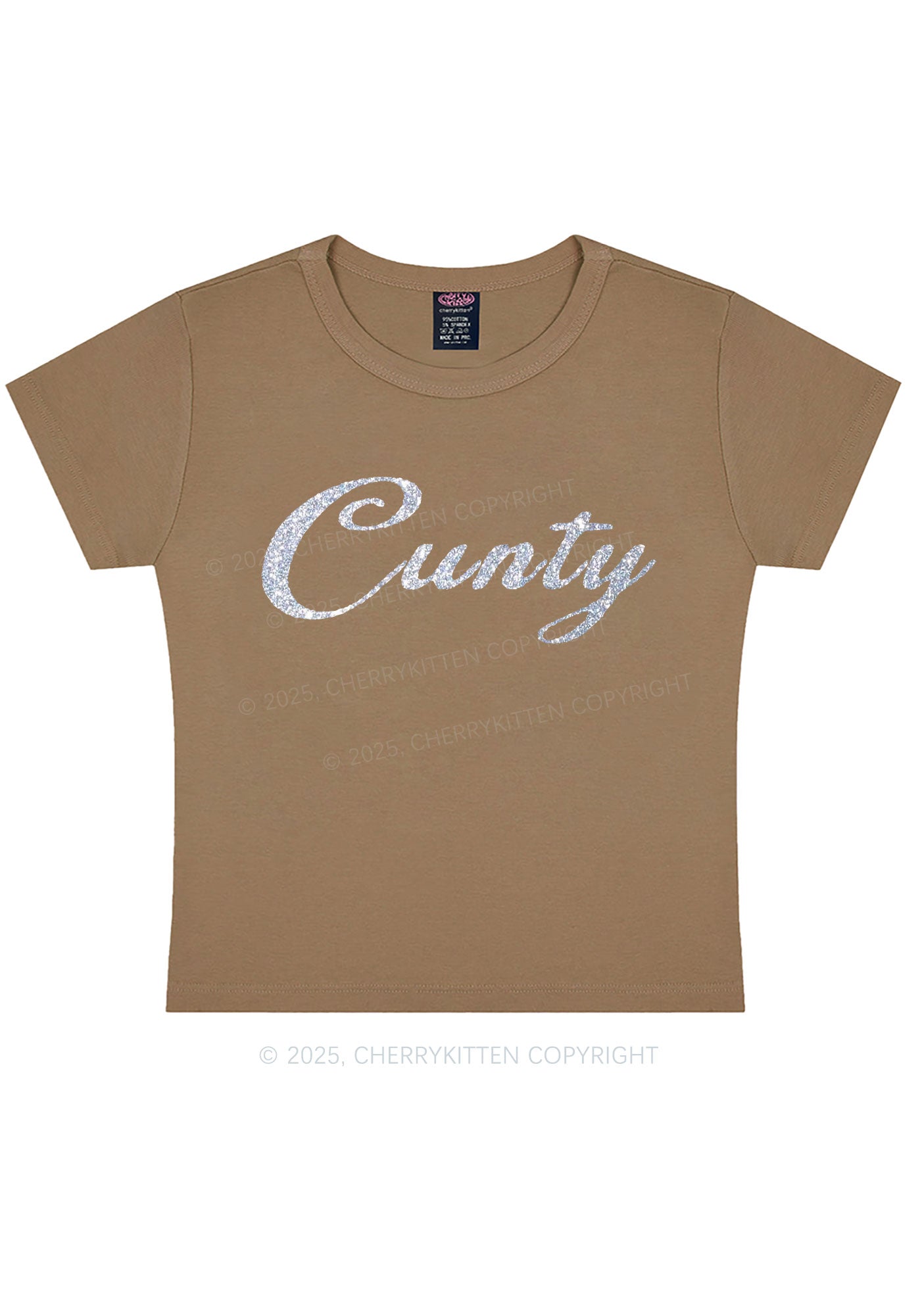 Glitter Cunty Y2K Baby Tee Cherrykitten