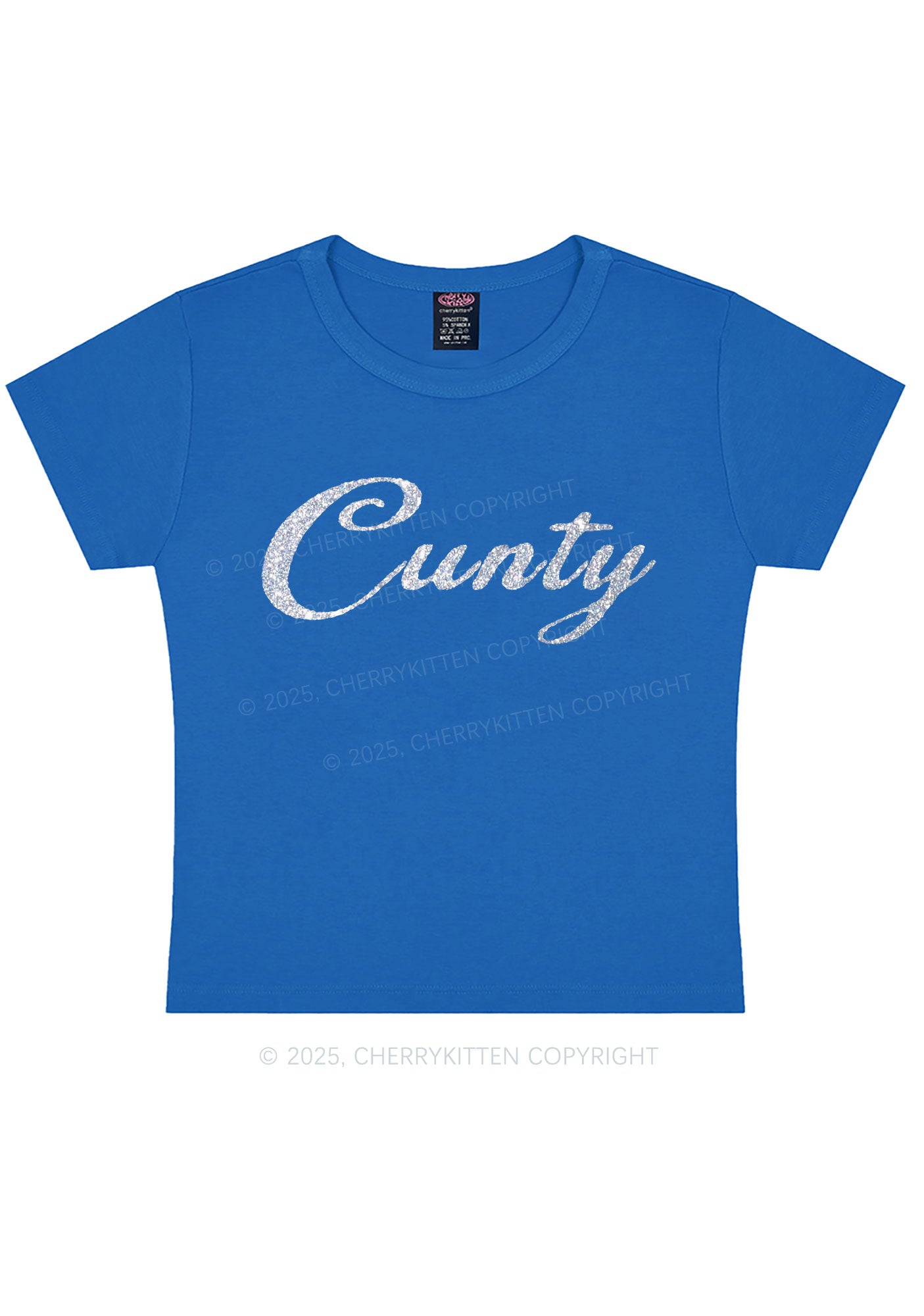 Glitter Cunty Y2K Baby Tee Cherrykitten