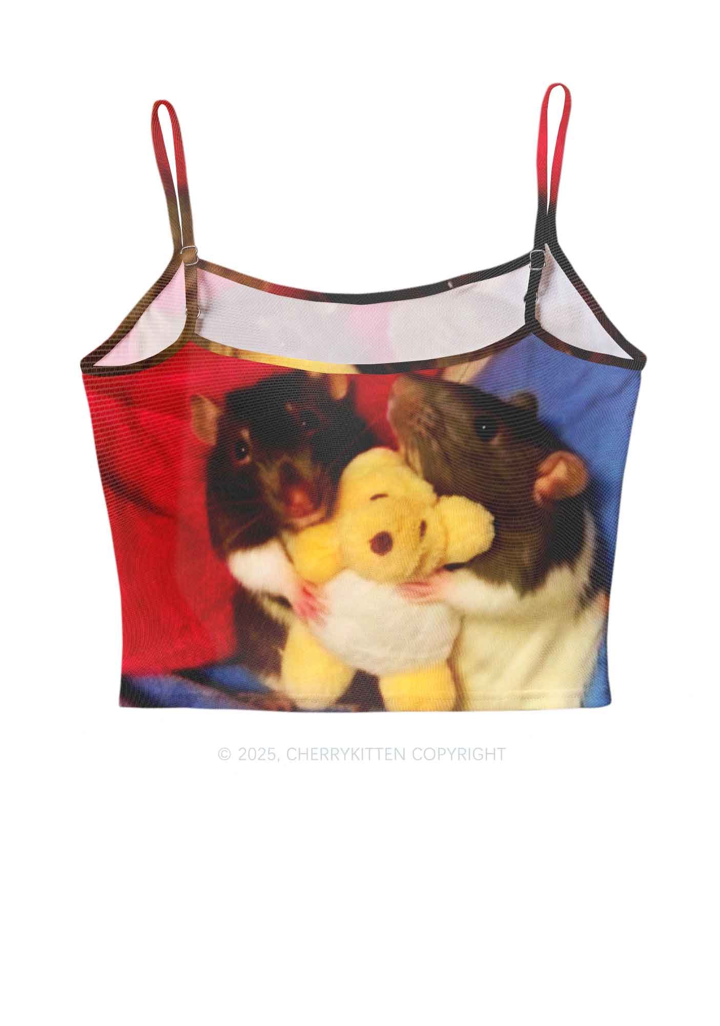 Rats with Doll Y2K Mesh Cami Tank Cherrykitten