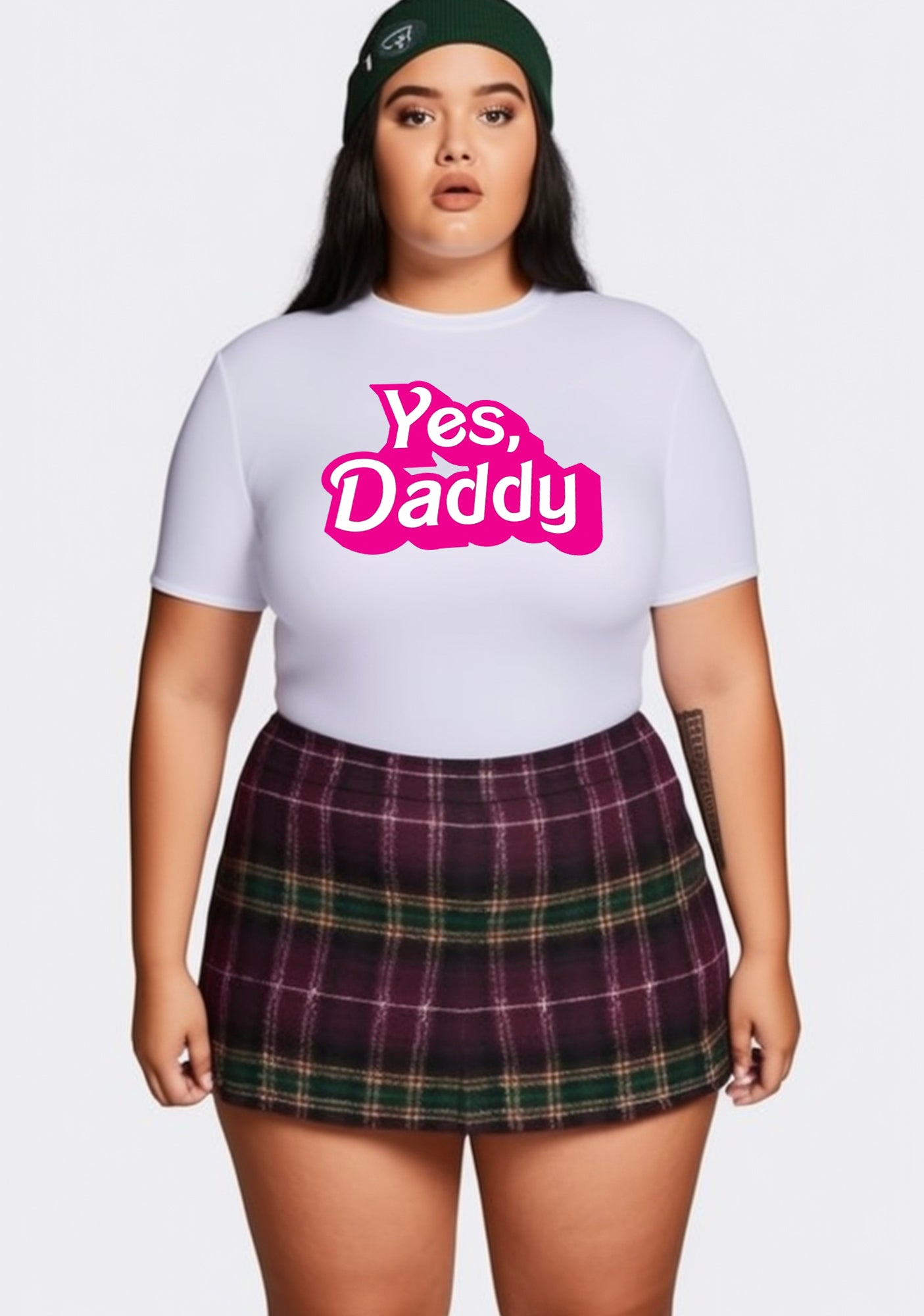 Curvy Yes Daddy Baby Tee