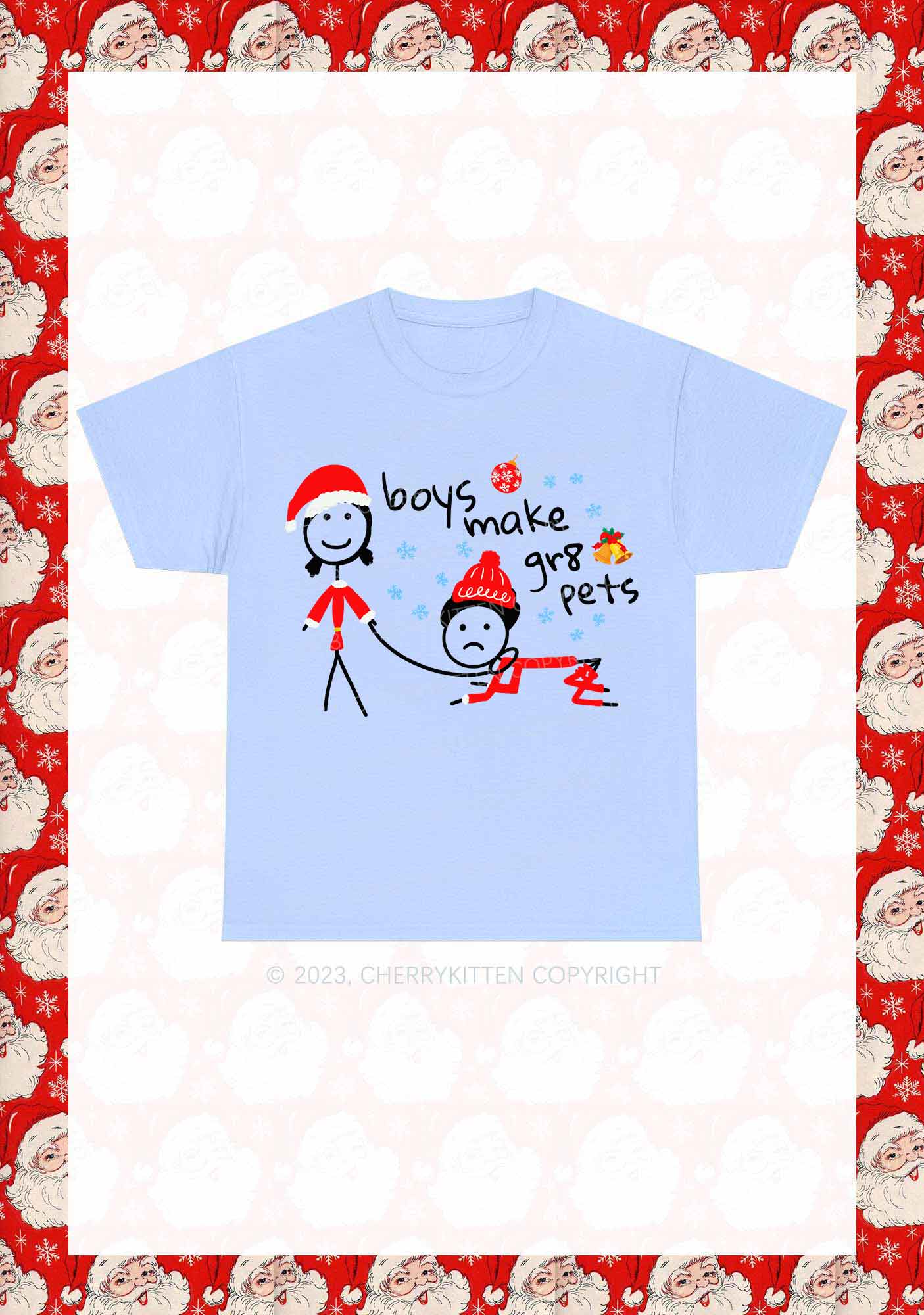 Boys Make Gr8 Pets Christmas Y2K Chunky Shirt Cherrykitten
