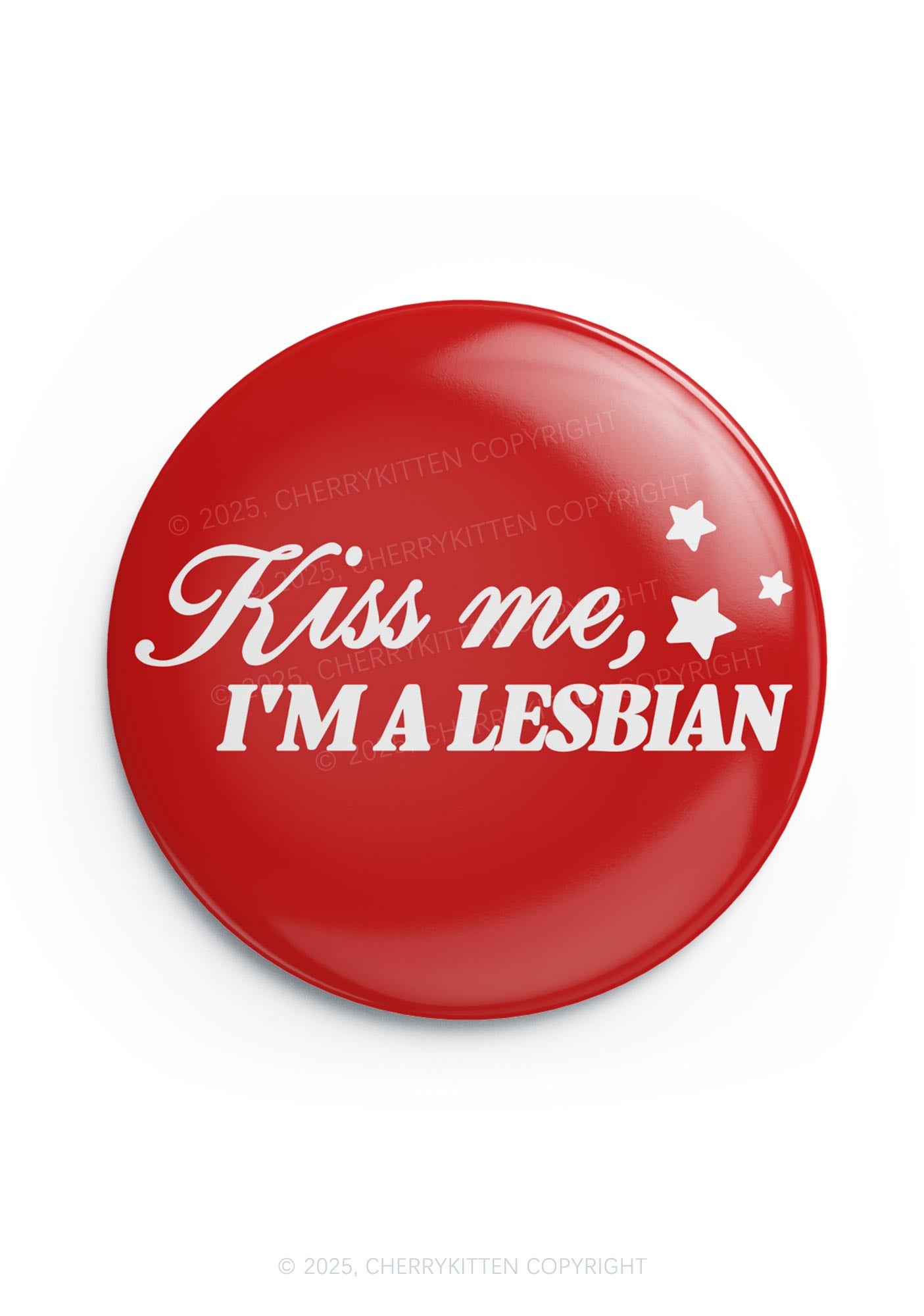 Kiss Me Im Lesbian Pride 1Pc Y2K Pin Badge Cherrykitten