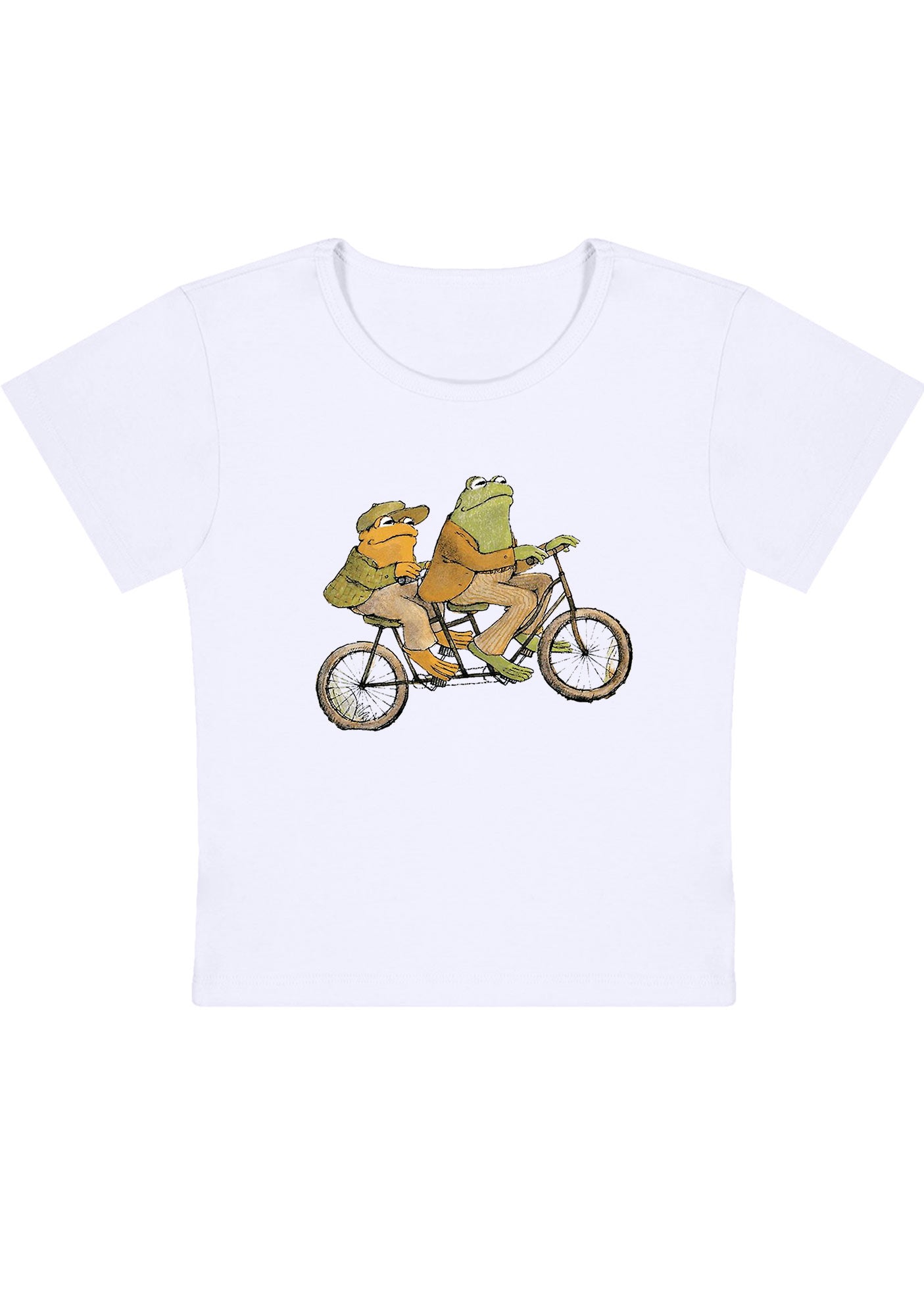 Curvy Frogs Ride Bike Baby Tee