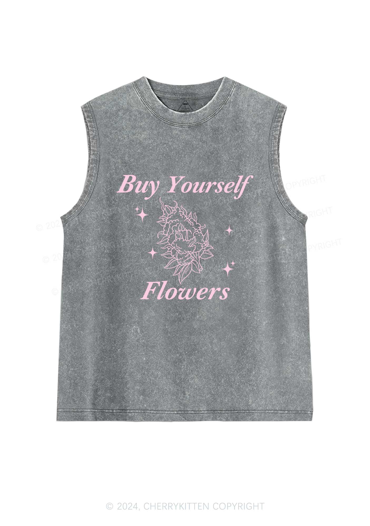 Buy Yourself Flowers Y2K Washed Tank Cherrykitten