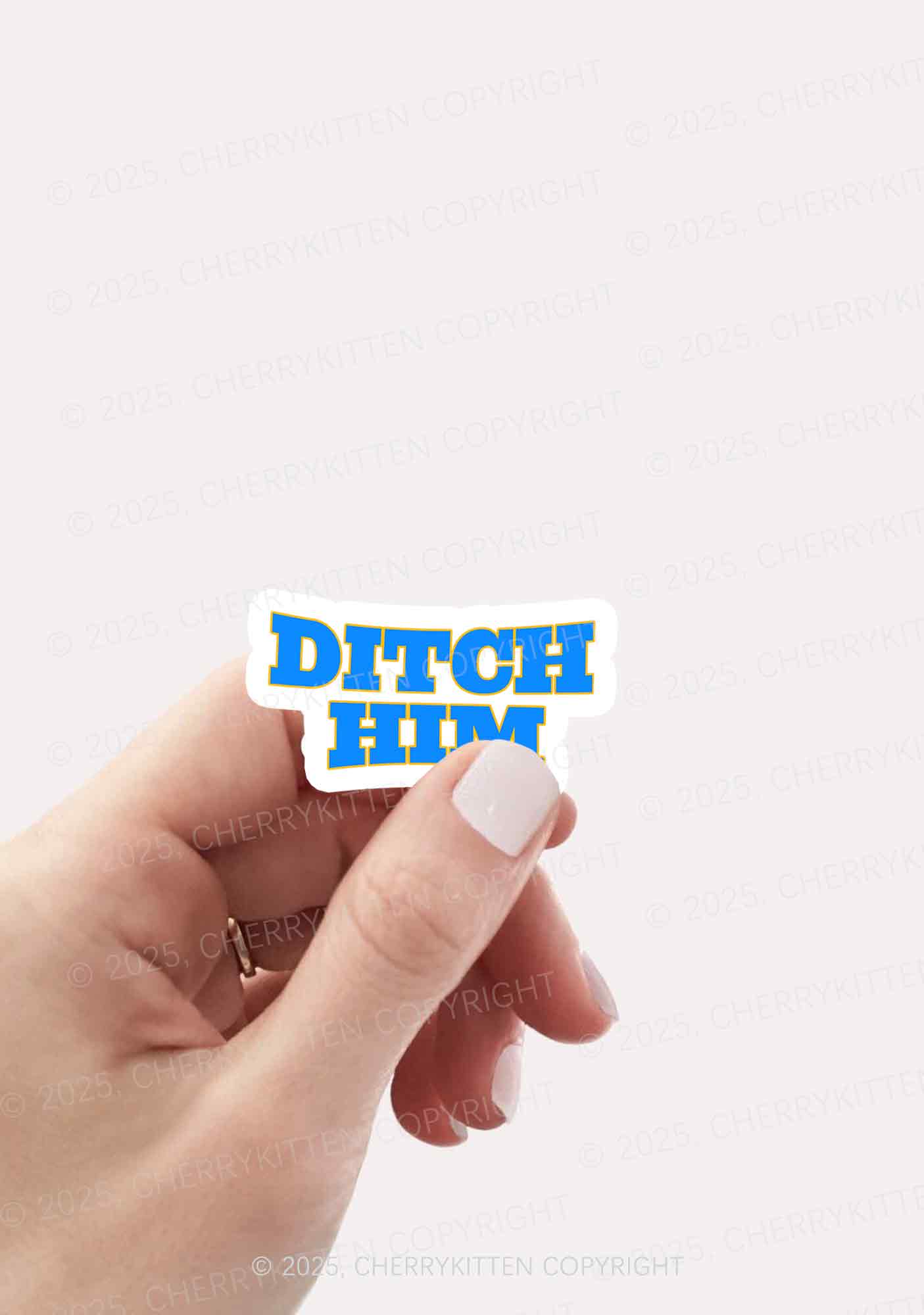 Ditch Him Pride 1Pc Y2K Sticker Cherrykitten
