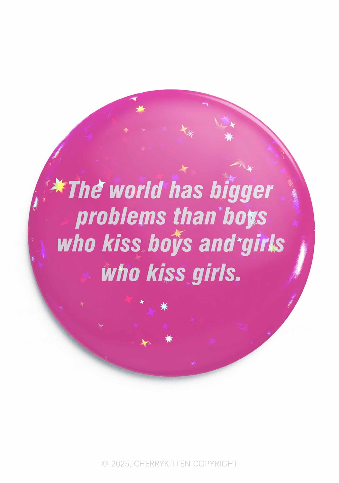 Who Kiss Girls Pride 1Pc Y2K Pin Badge Cherrykitten