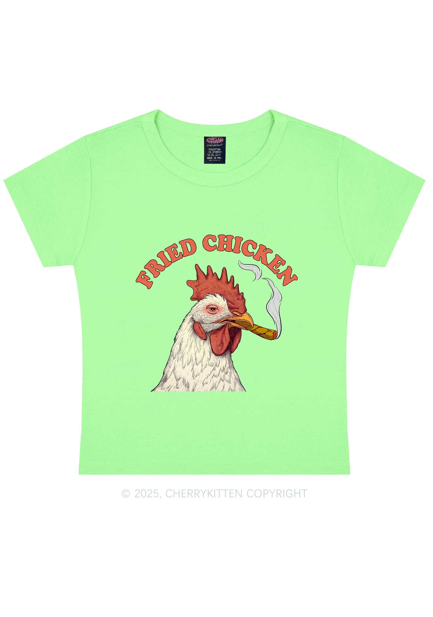 Fried Chicken Y2K Baby Tee Cherrykitten