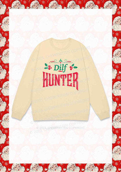 Green Hunter Christmas Y2K Sweatshirt Cherrykitten