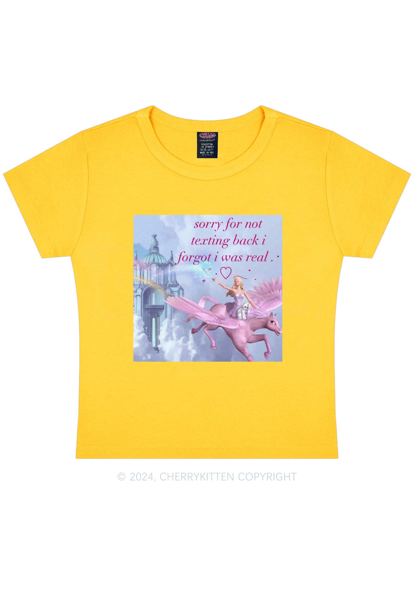 Sorry For Not Texting Back Y2K Baby Tee Cherrykitten