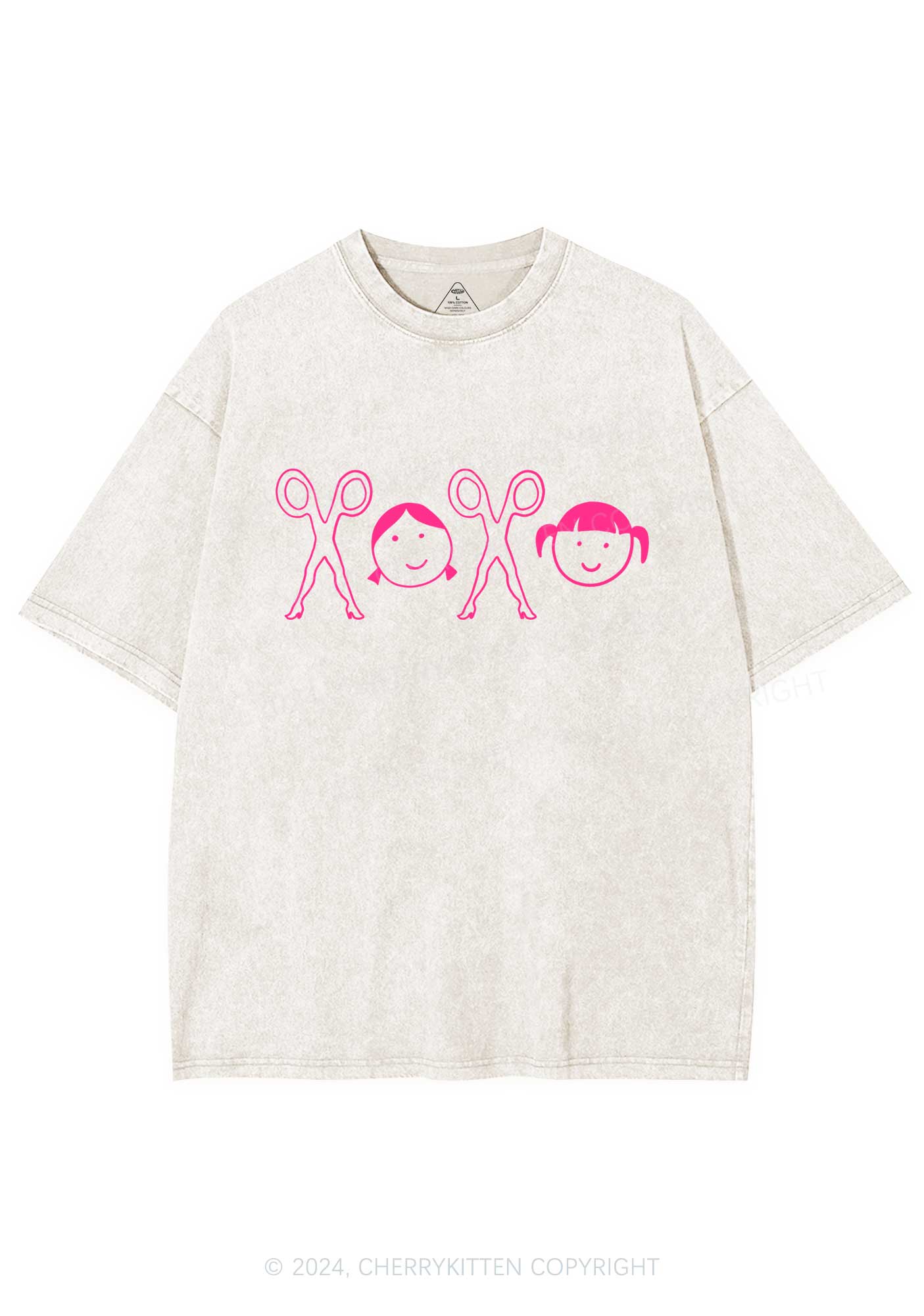 Girls XOXO Y2K Valentine's Day Washed Tee Cherrykitten