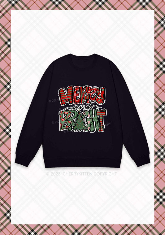 Merry And Bright Christmas Y2K Sweatshirt Cherrykitten