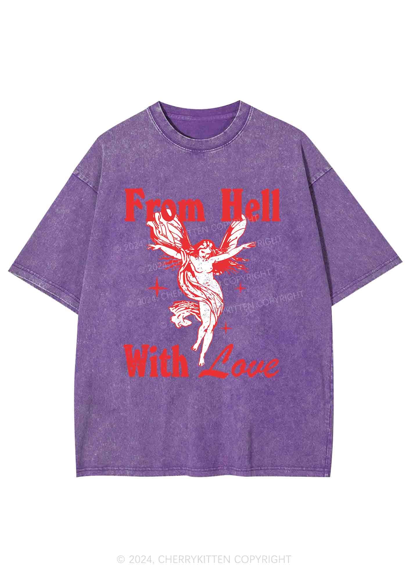 From Hall With Love Y2K Washed Tee Cherrykitten