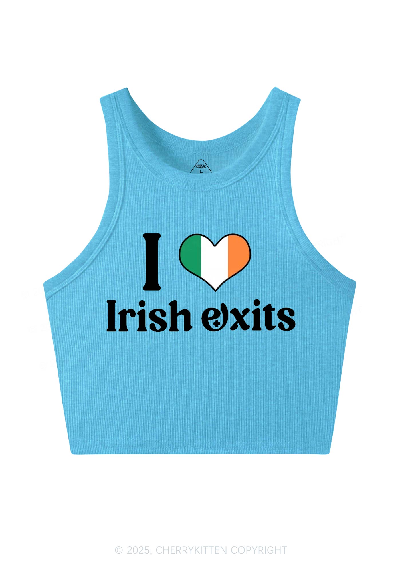 I Love Irish Exits St Patricks Y2K Crop Tank Top Cherrykitten