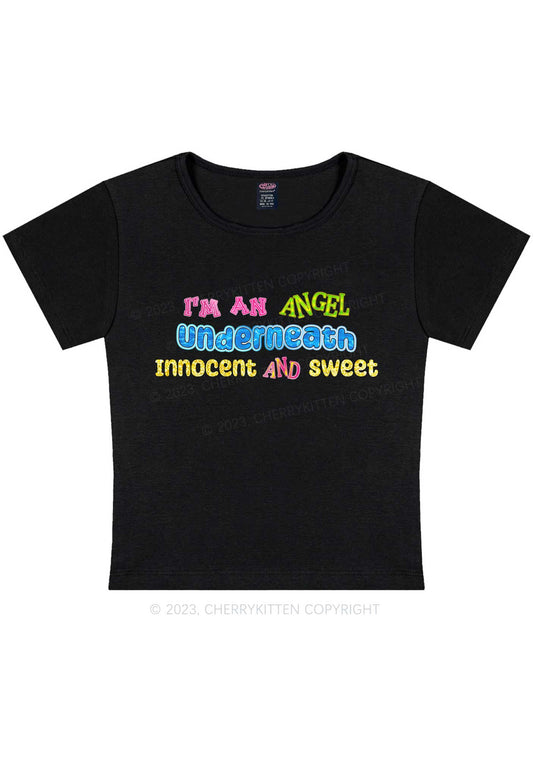 Innocent Sweet Angel Y2K Baby Tee Cherrykitten