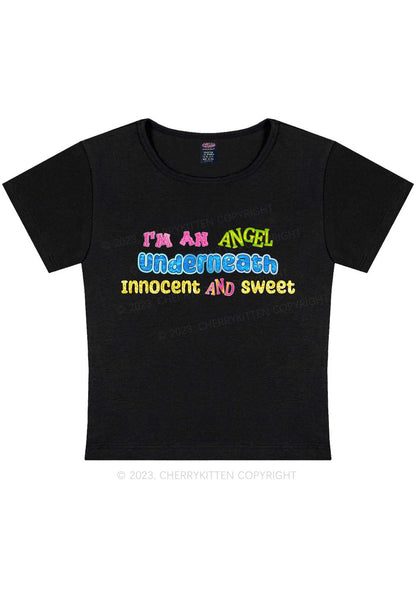 Innocent Sweet Angel Y2K Baby Tee Cherrykitten