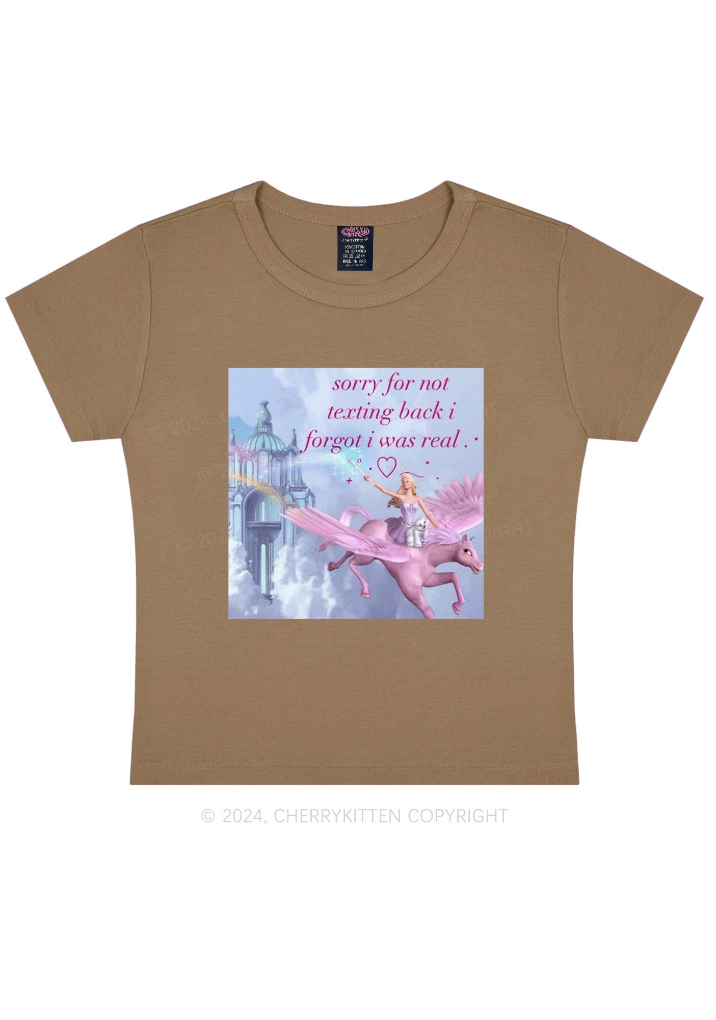 Sorry For Not Texting Back Y2K Baby Tee Cherrykitten
