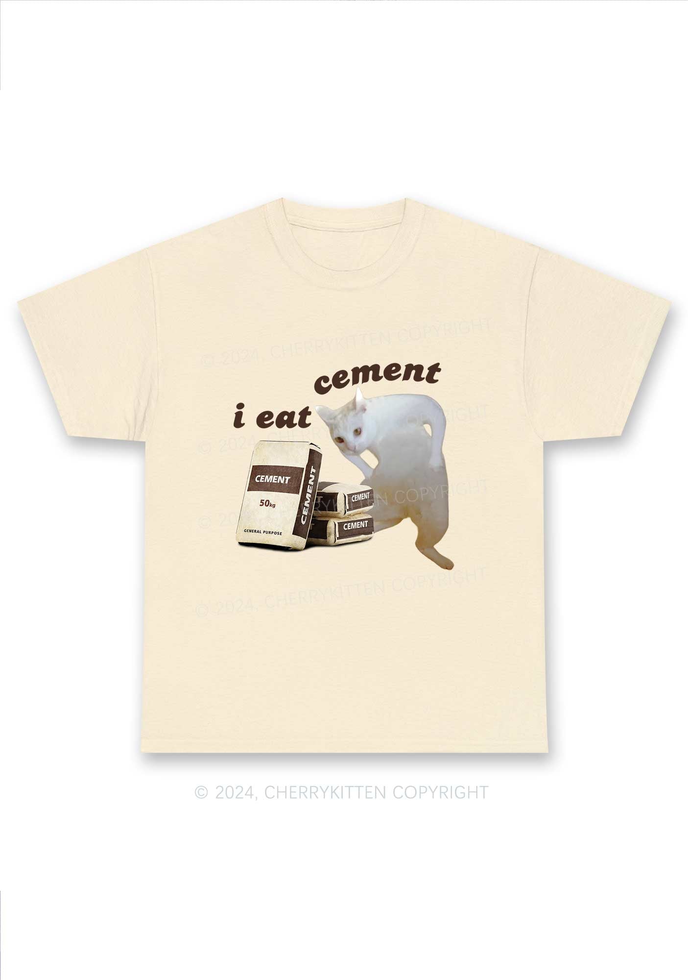 I Eat Cement Y2K Chunky Shirt Cherrykitten