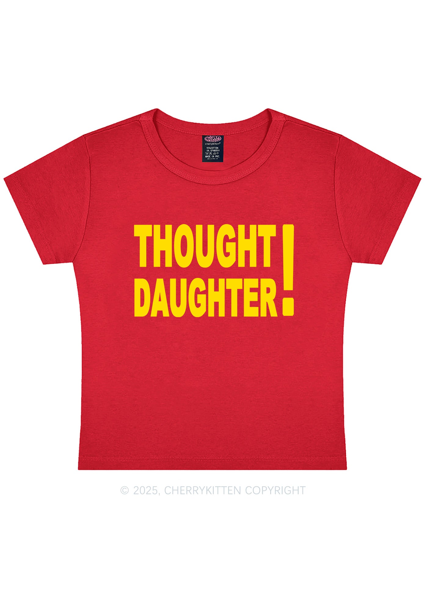 Thought Daughter Y2K Baby Tee Cherrykitten
