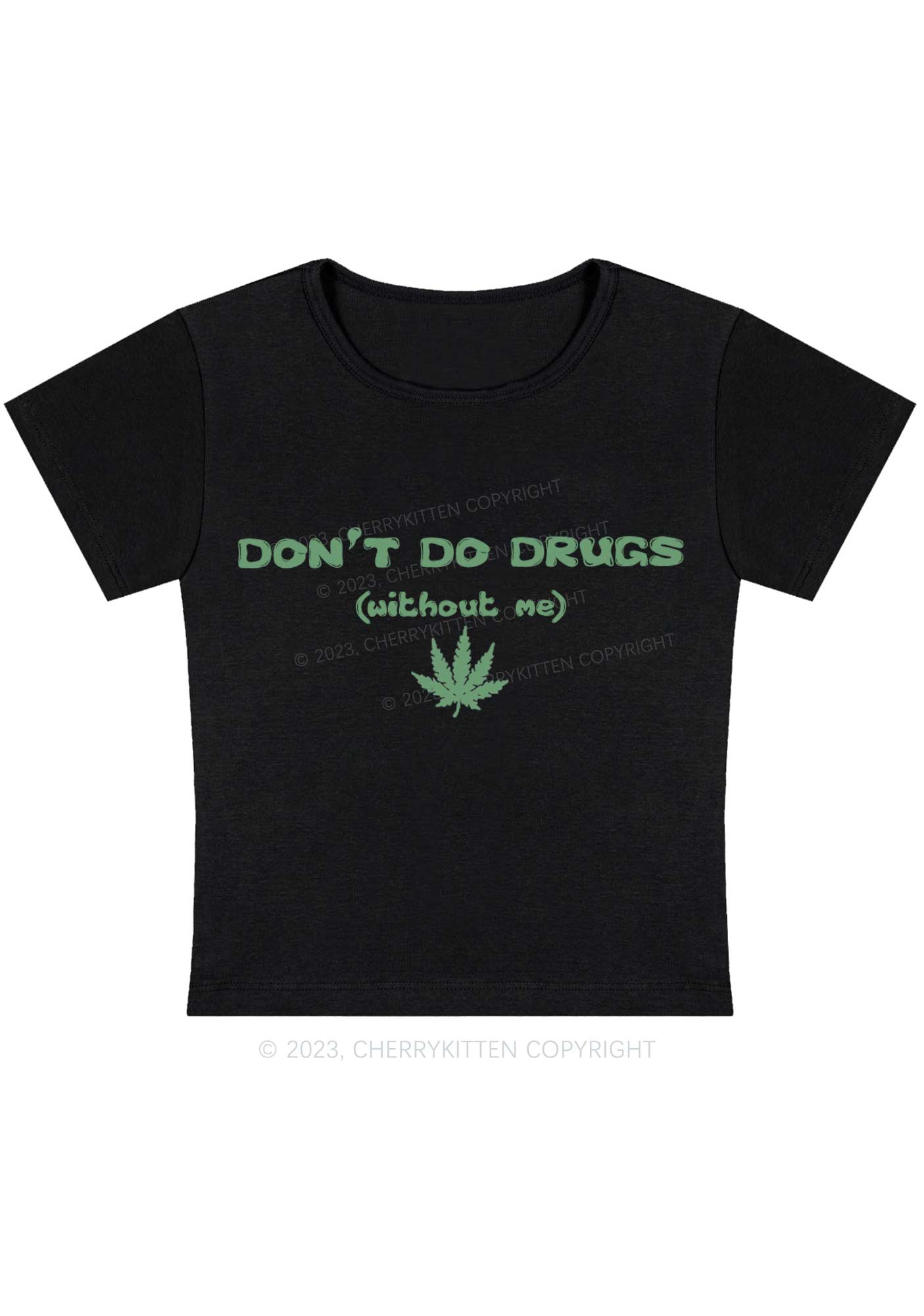 Curvy Don't Do Without Me Baby Tee Cherrykitten