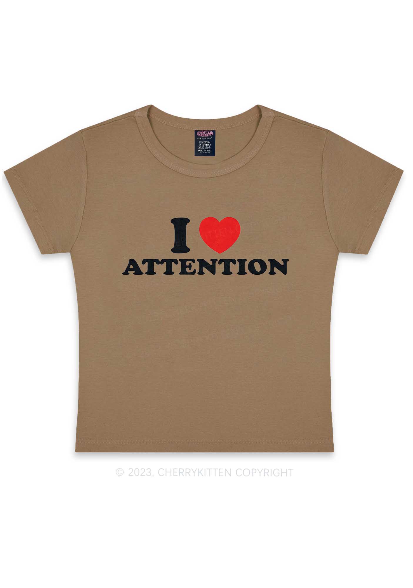 I Love Attention Y2K Baby Tee Cherrykitten