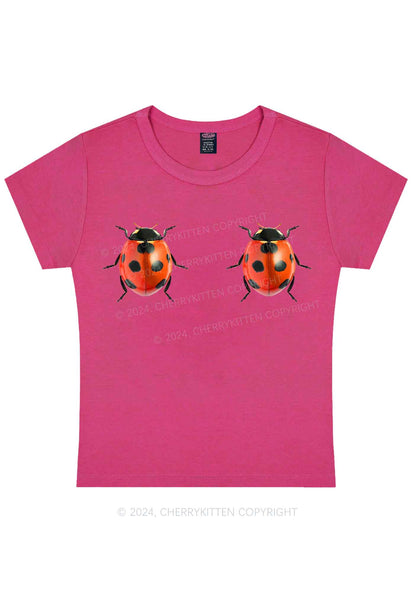 Ladybugs Y2K Baby Tee Cherrykitten