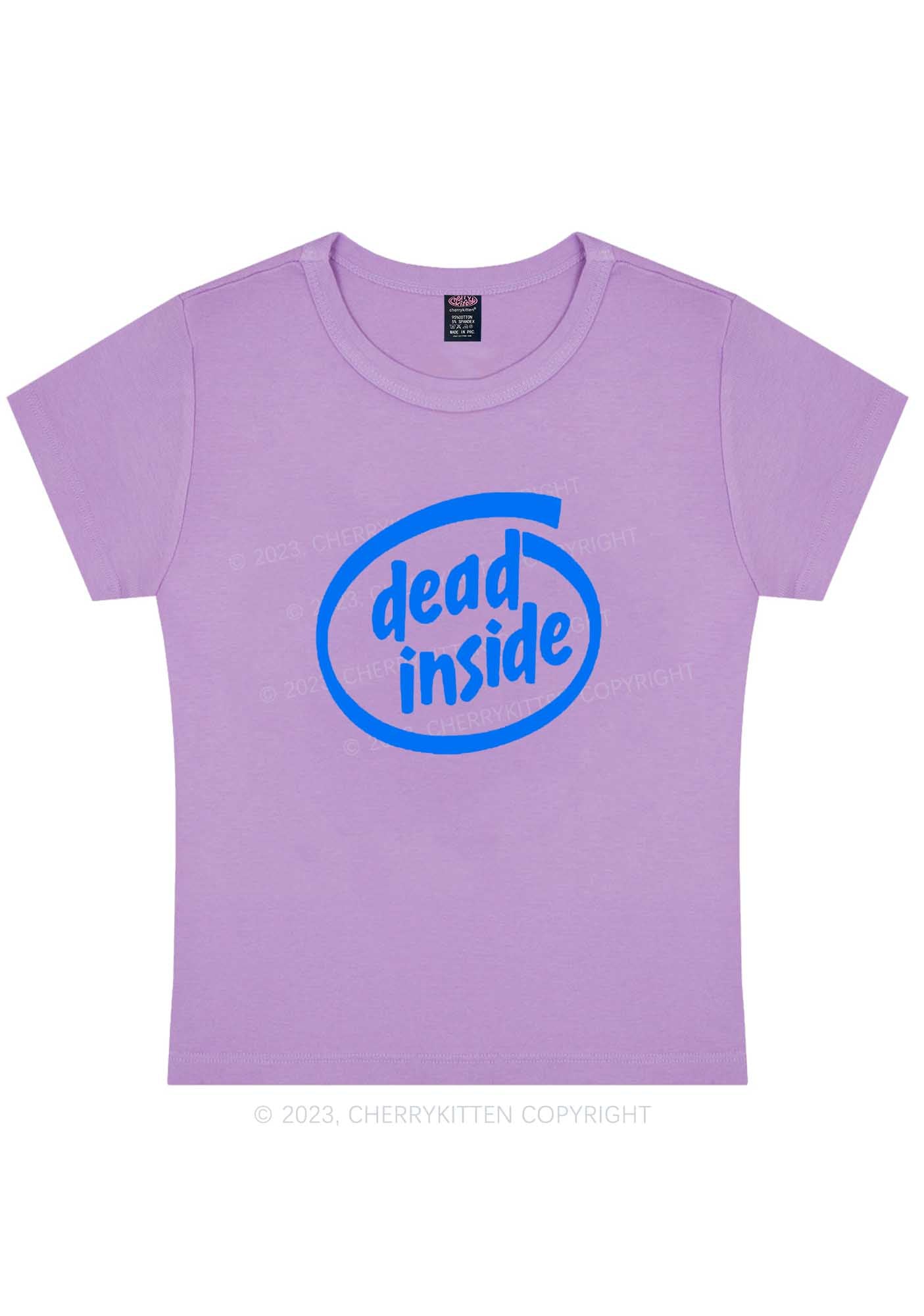 Curvy Dead Inside Y2K Baby Tee Cherrykitten