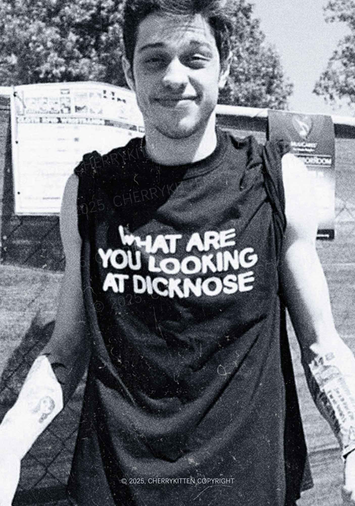 What Are You Looking At Y2K Print Midi Skirt Cherrykitten