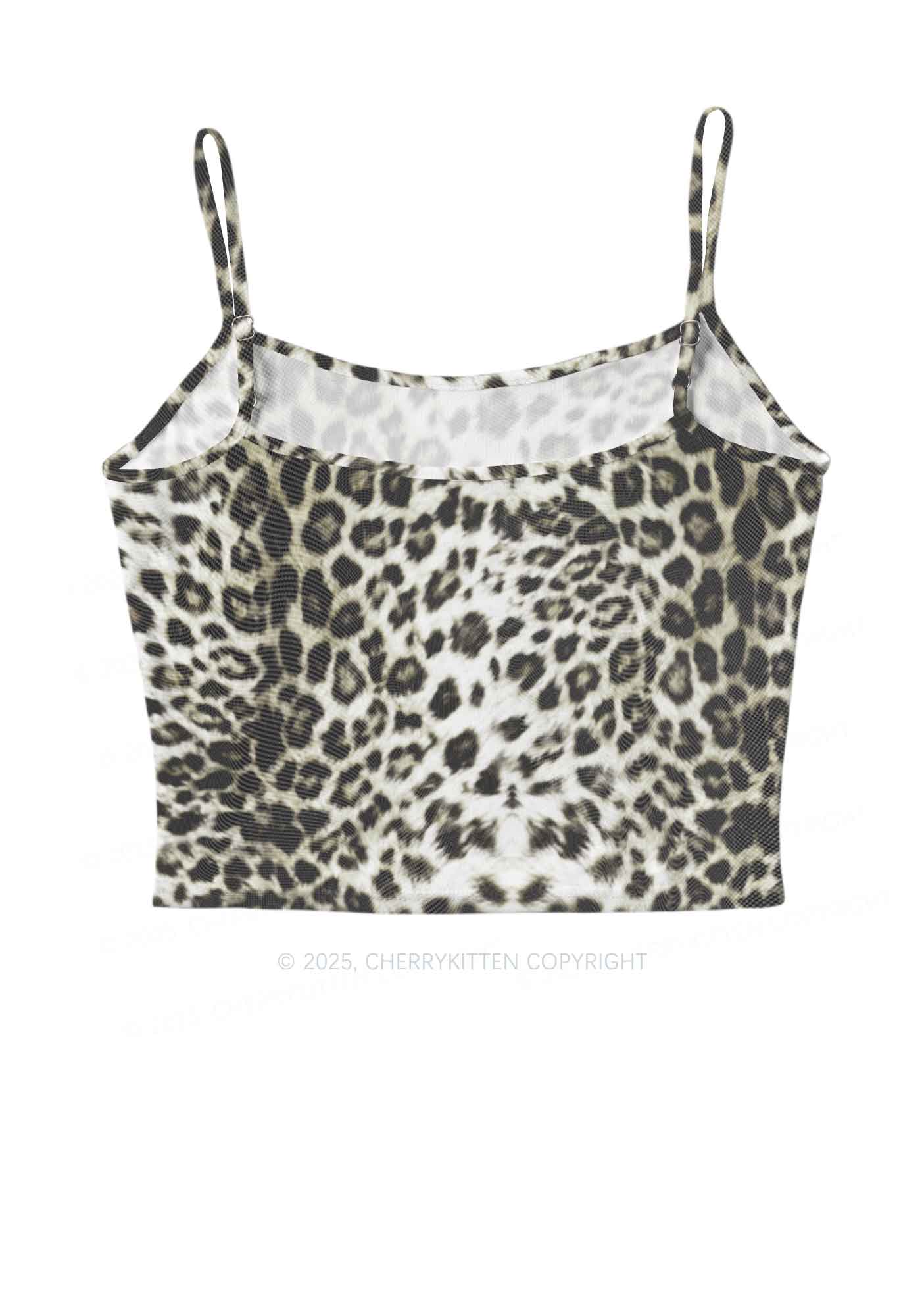 Wild Leopard Y2K Mesh Cami Tank Cherrykitten