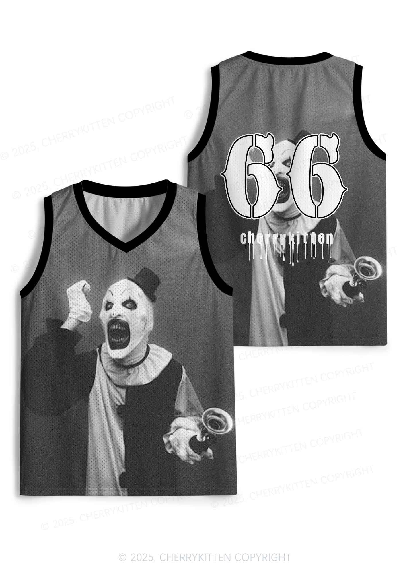 Custom Halloween Horror Clown Y2K Sport Jersey Tank Cherrykitten