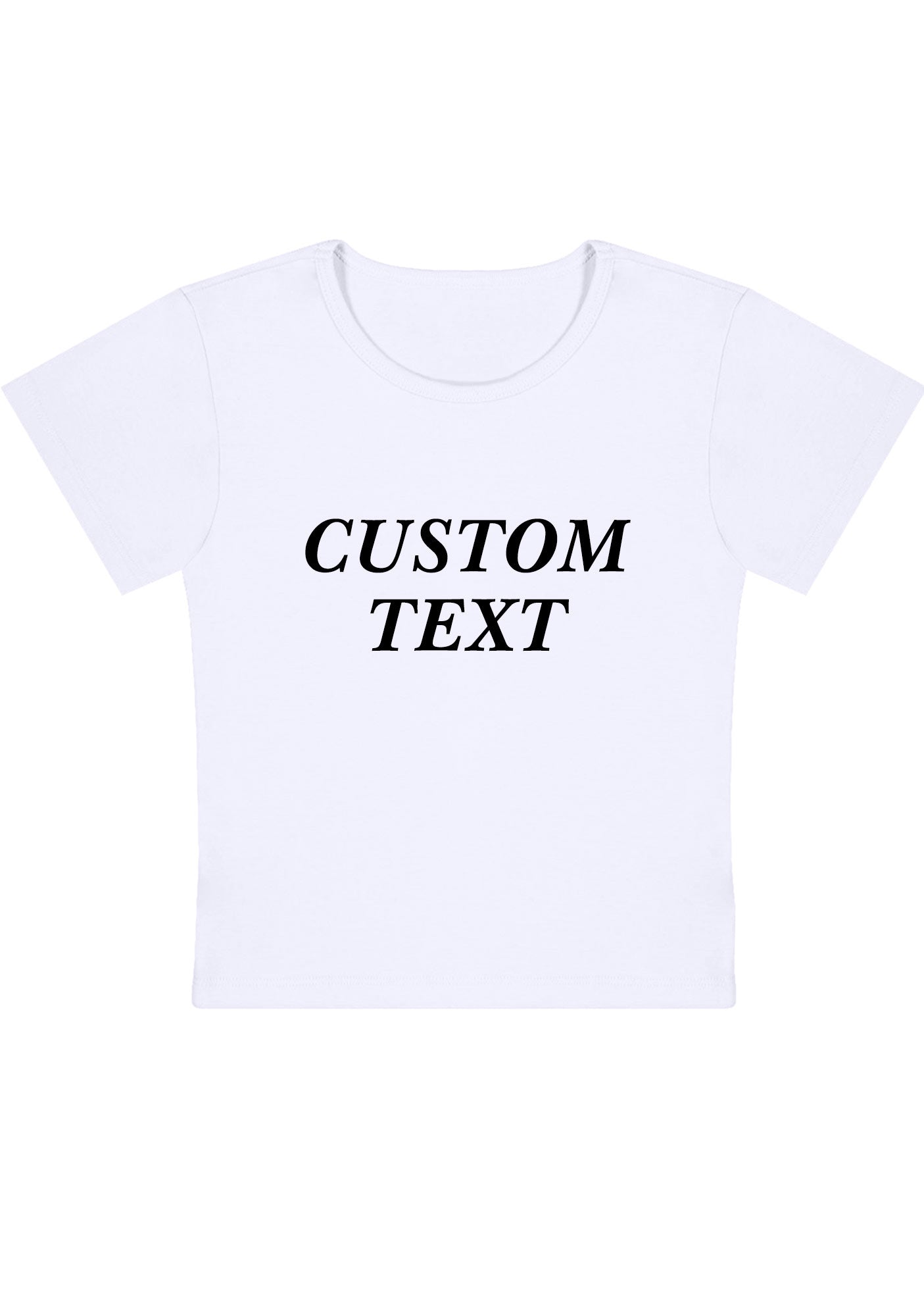 Curvy Custom Personalized Text Baby Tee