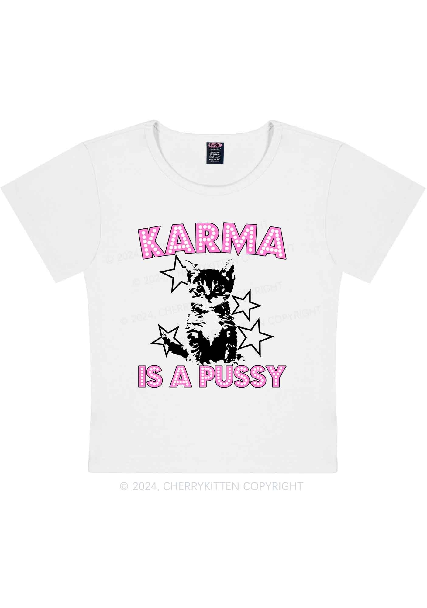 Curvy Karma Puxxy Y2K Baby Tee Cherrykitten