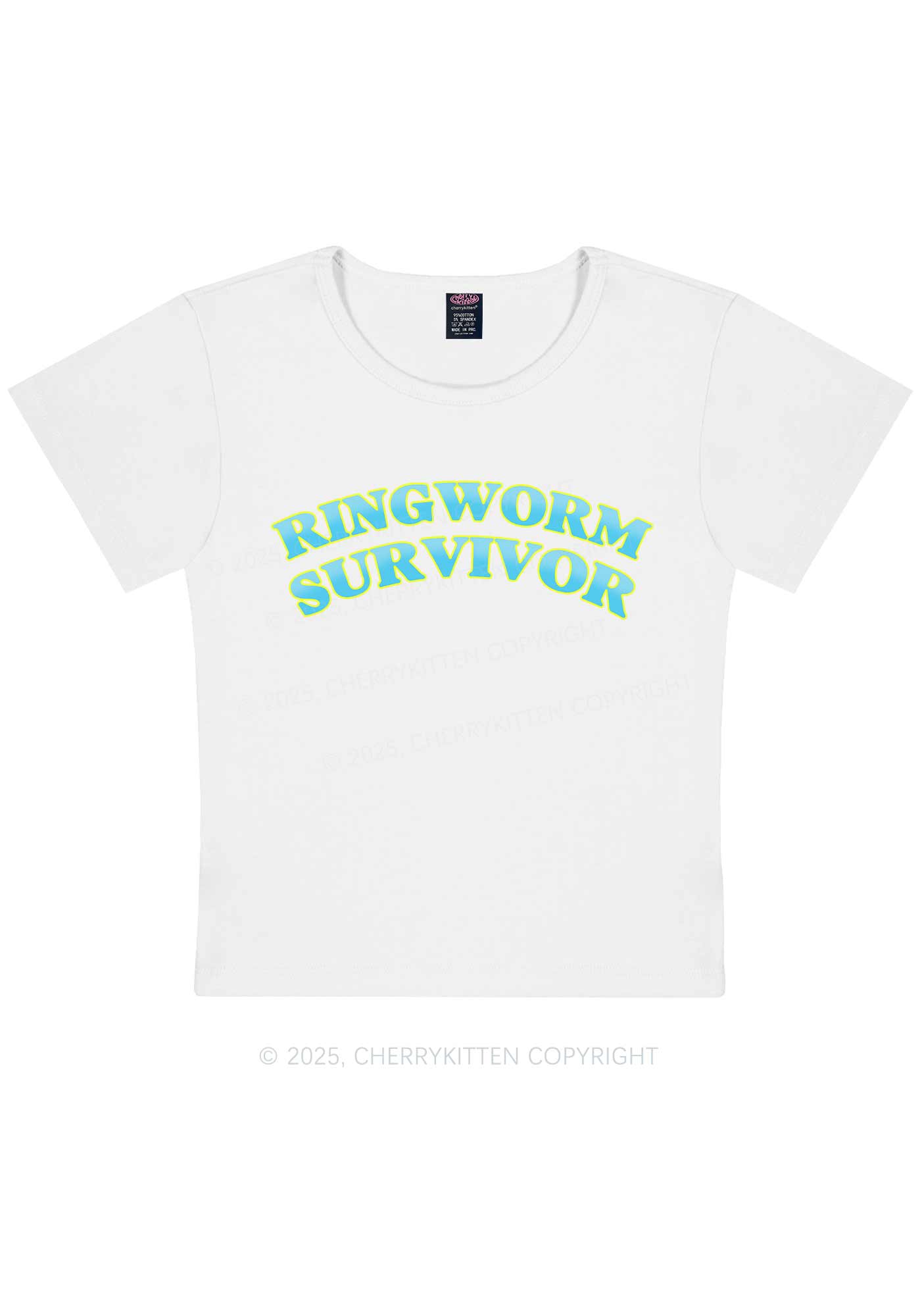 Ringworm Survivor Y2K Baby Tee Cherrykitten