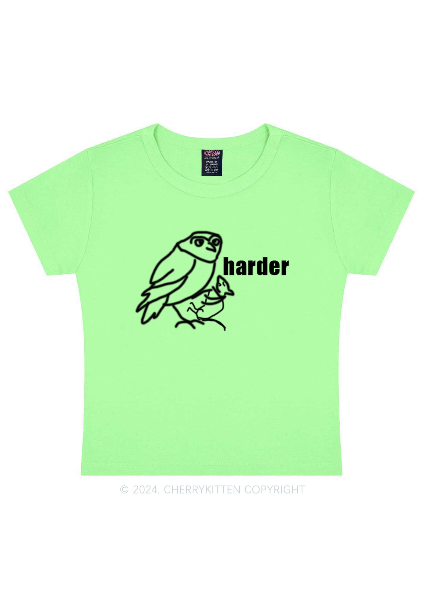 Rats Harder Y2K Baby Tee Cherrykitten