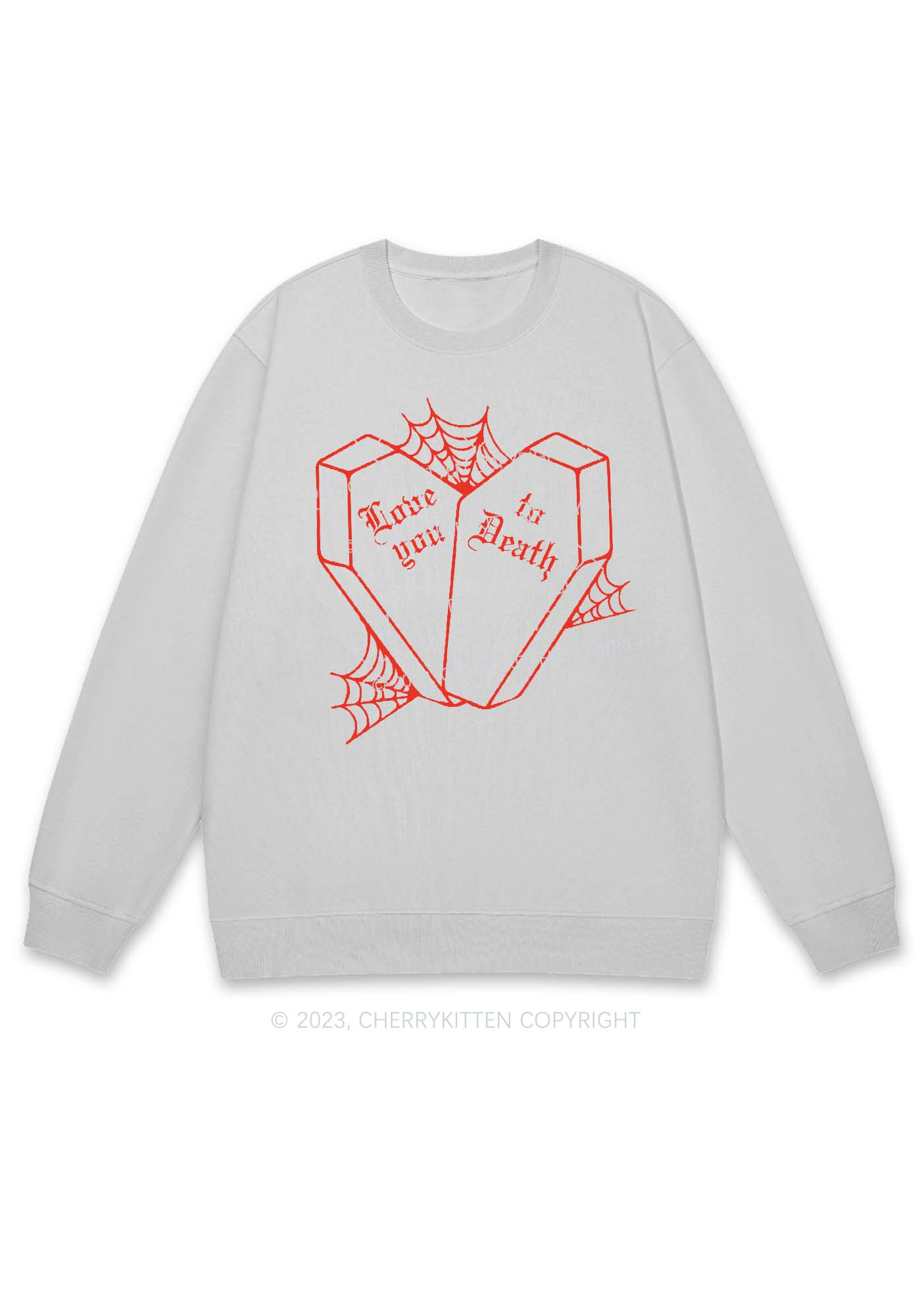 Love You To Death Halloween Y2K Sweatshirt Cherrykitten