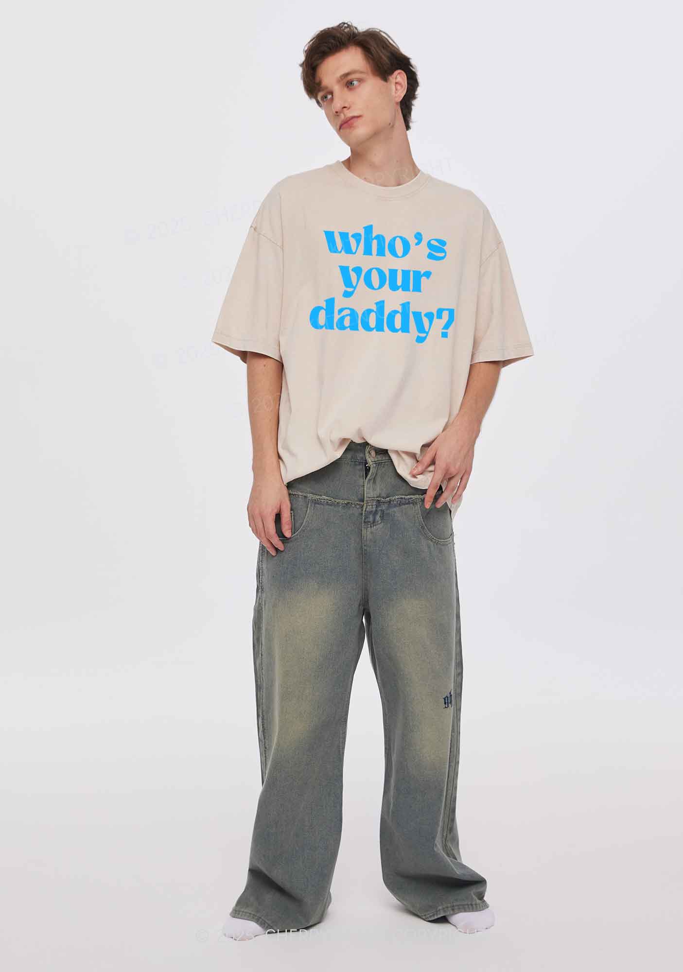 Whos Your Daddy Y2K Shirts Washed Tee Cherrykitten